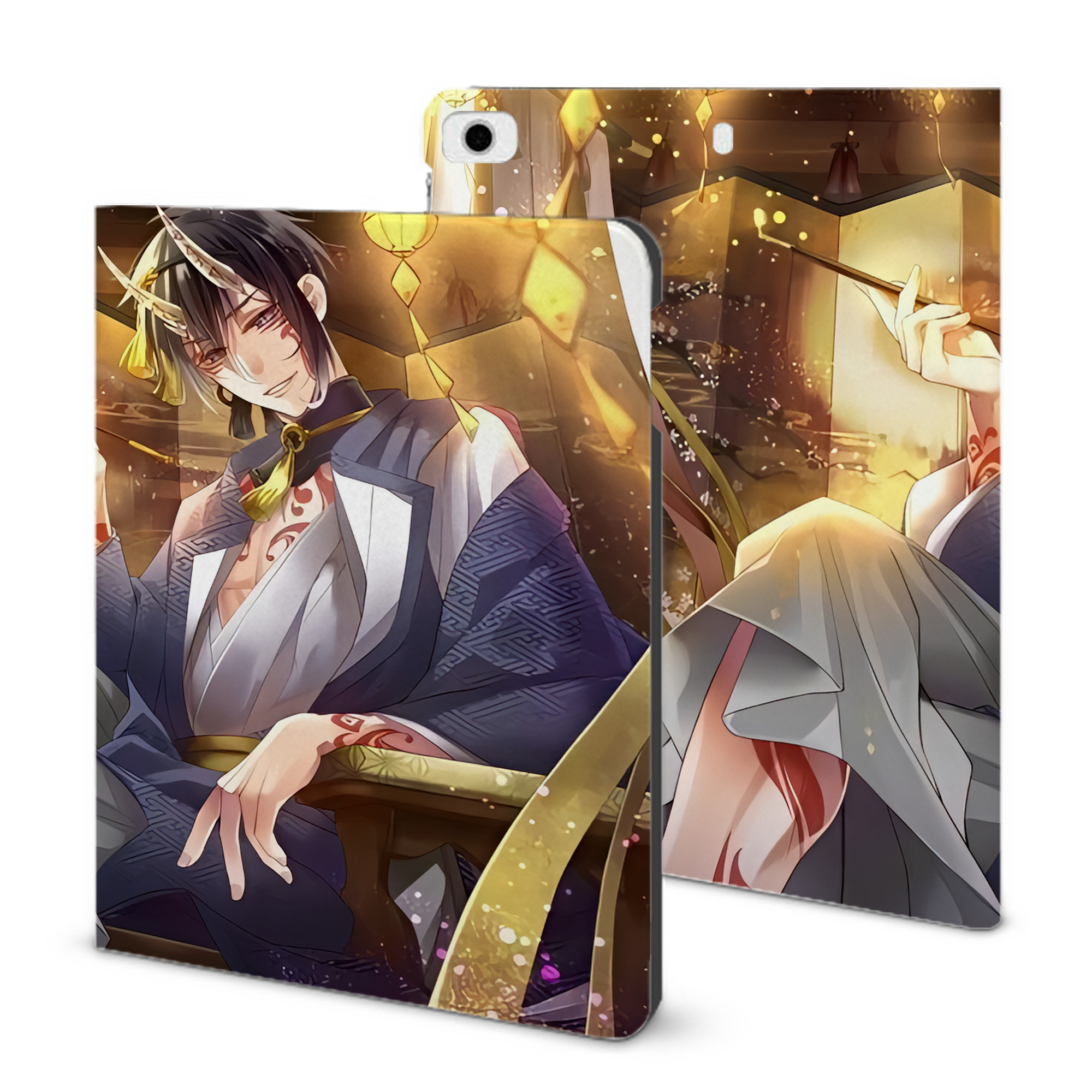 （画像用） 刀剣乱舞 Touken Ranbu IPad ケース ブック型 PUレザー TPU 耐衝撃 軽量 薄型 ペン収納なし 全面保護 IPad 各モデル対応